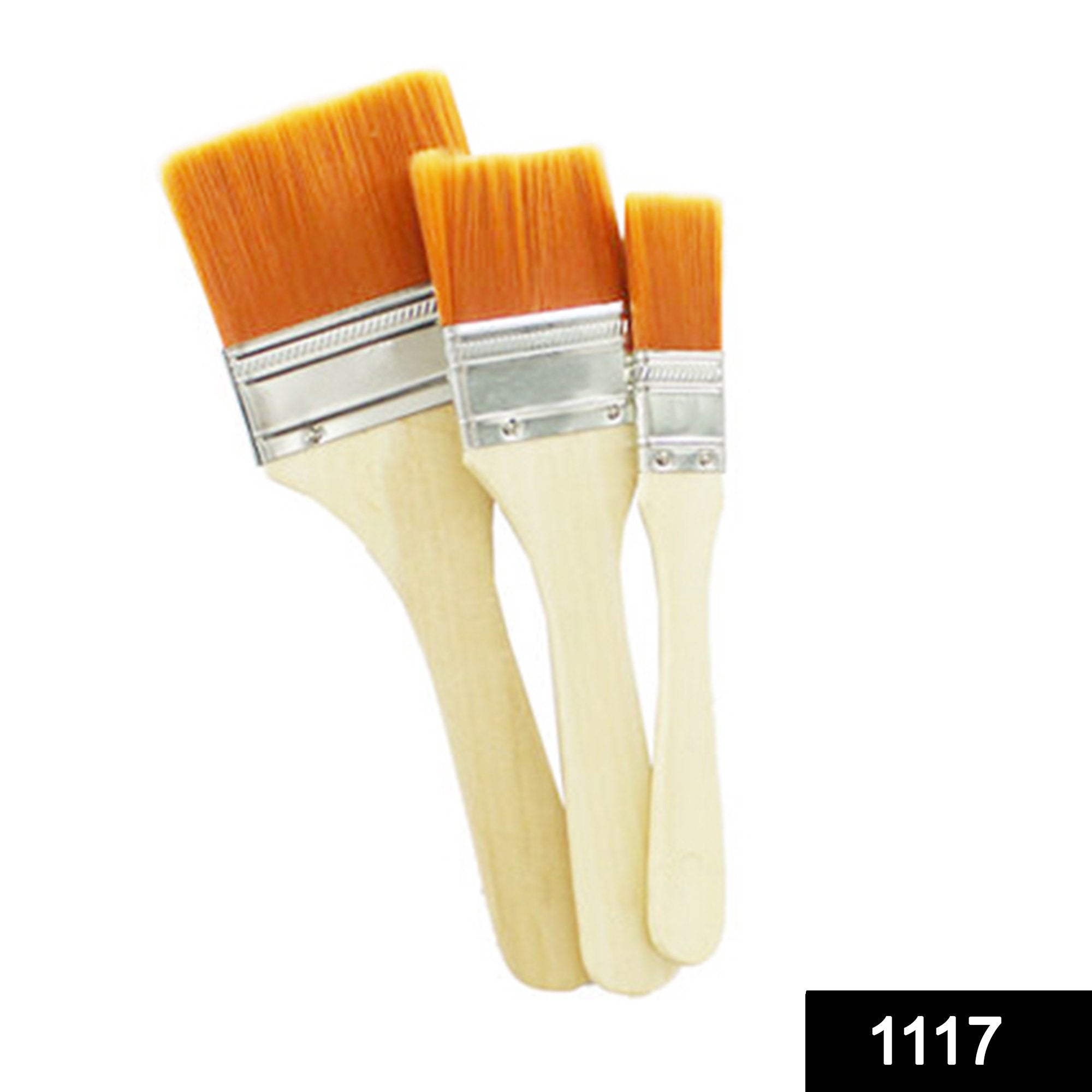1117 Artistic Flat Painting Brush - Set of 3 - SkyShopy 1117 Artistic Flat Painting Brush - Set of 3 - SkyShopy